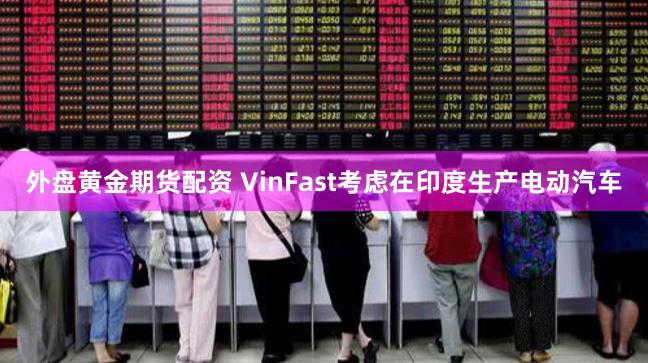 外盘黄金期货配资 VinFast考虑在印度生产电动汽车